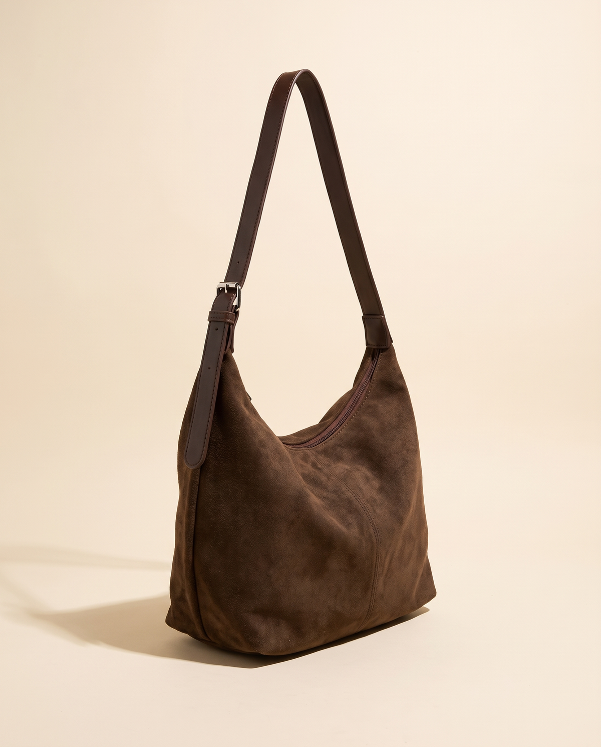 Laurel Tote in chocolate, side view